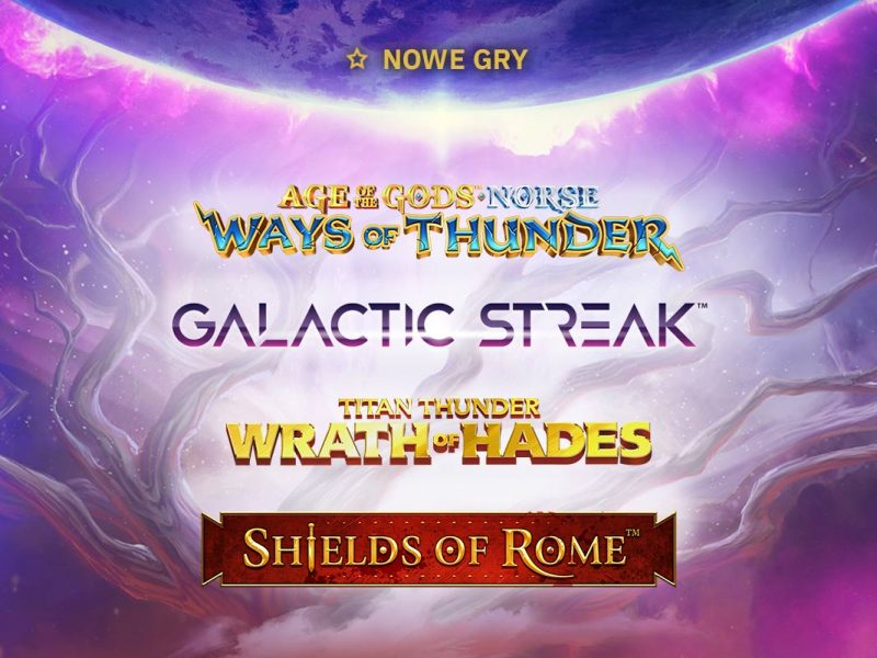 Premiärer på Total Casino: Age of the Gods, Galactick Streak, Shields of Rome, Titan Thunder